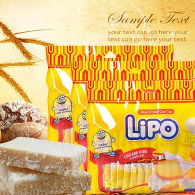 越南进口 Lipo利葡奶味面包干300g*3袋 鸡蛋面包片饼干早餐糕点休闲食品